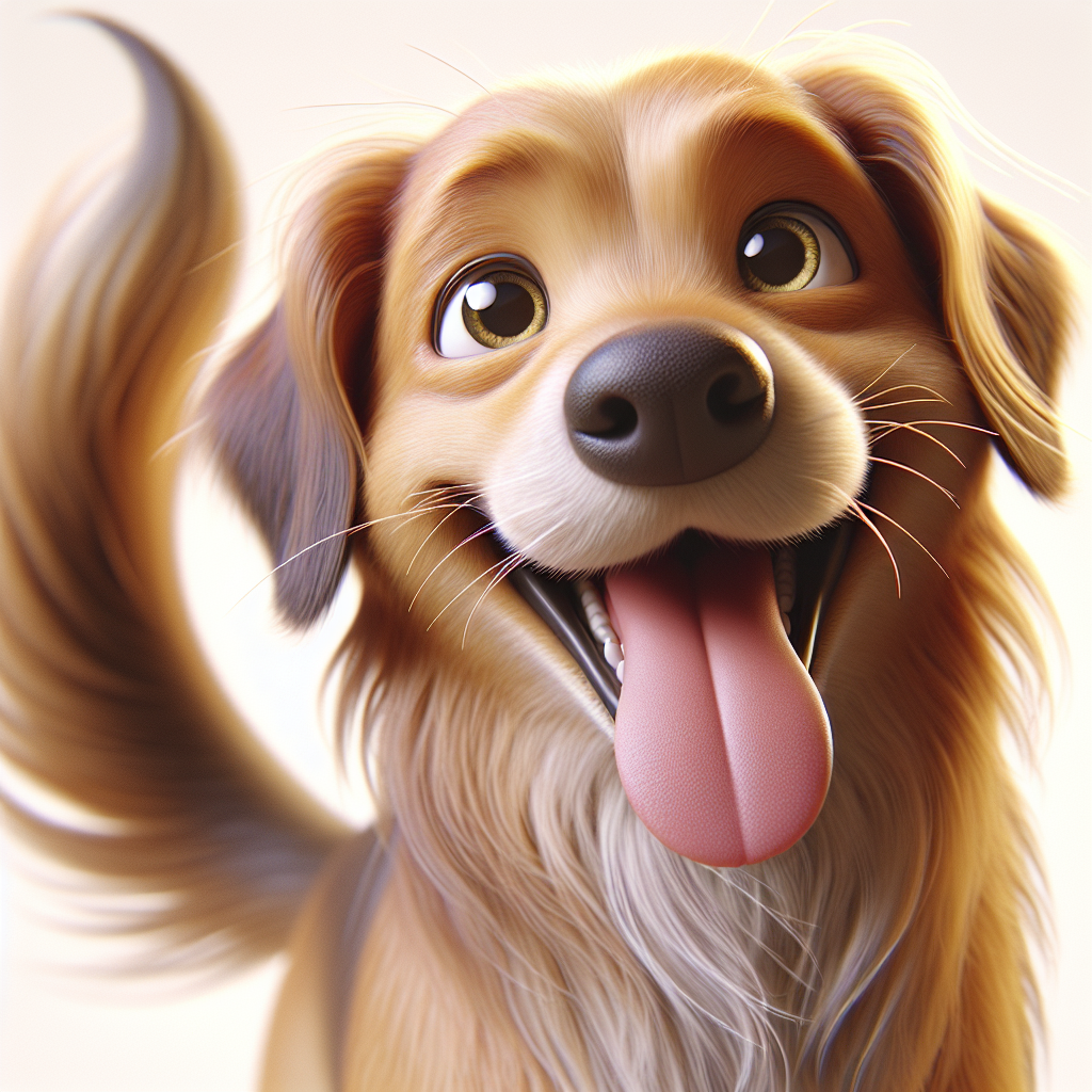 AI-generated image for: realistic image of a happy dog