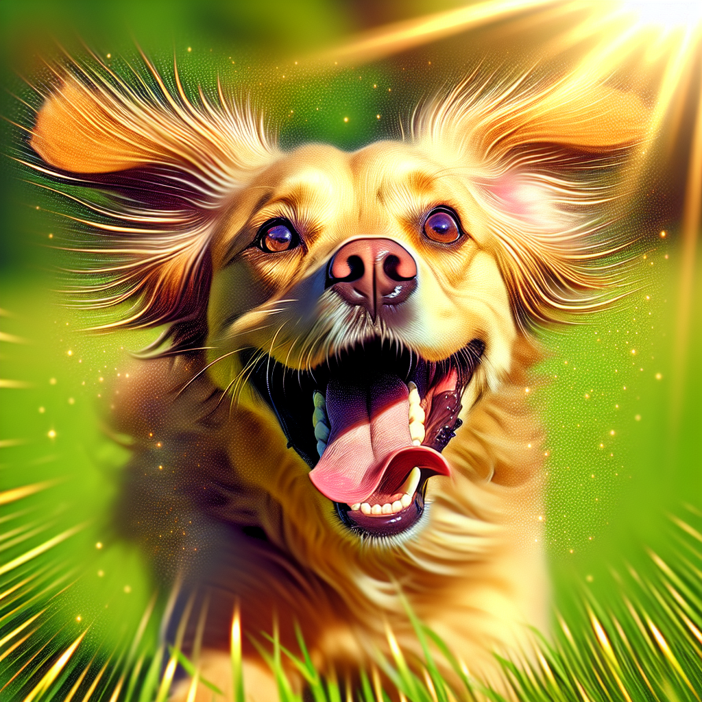 AI-generated image for: realistic image of a happy dog