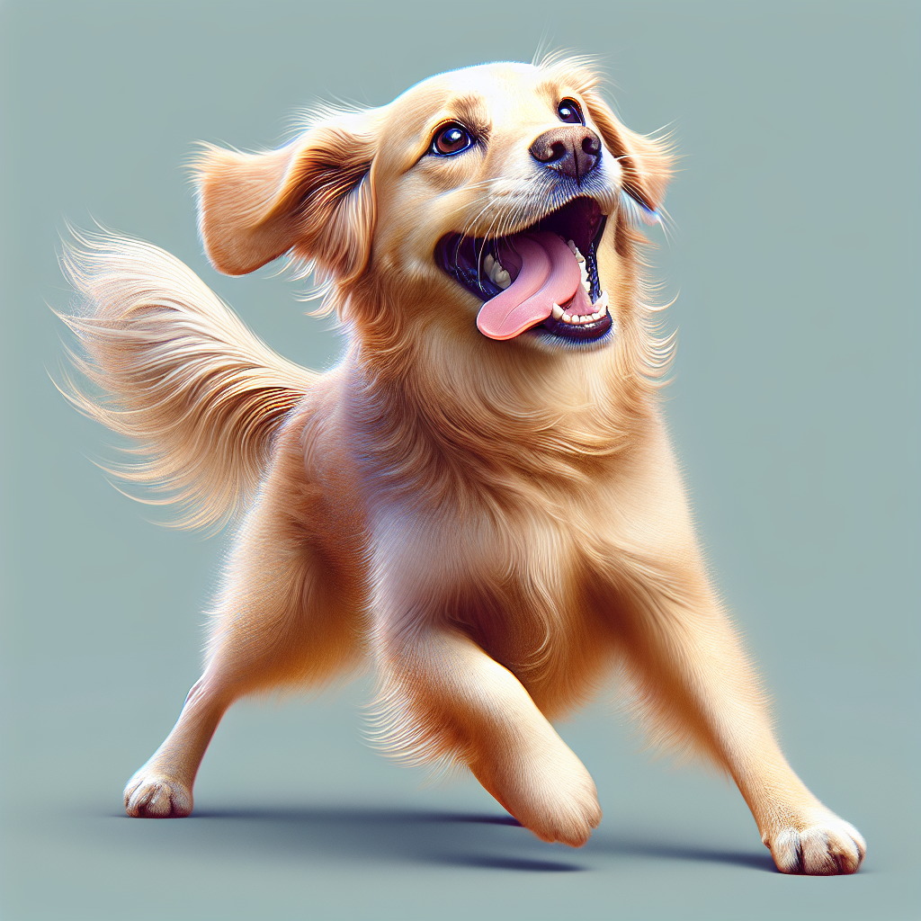 AI-generated image for: realistic image of a happy dog
