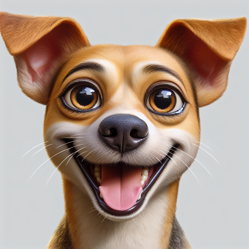 AI-generated image for: realistic image of a happy dog