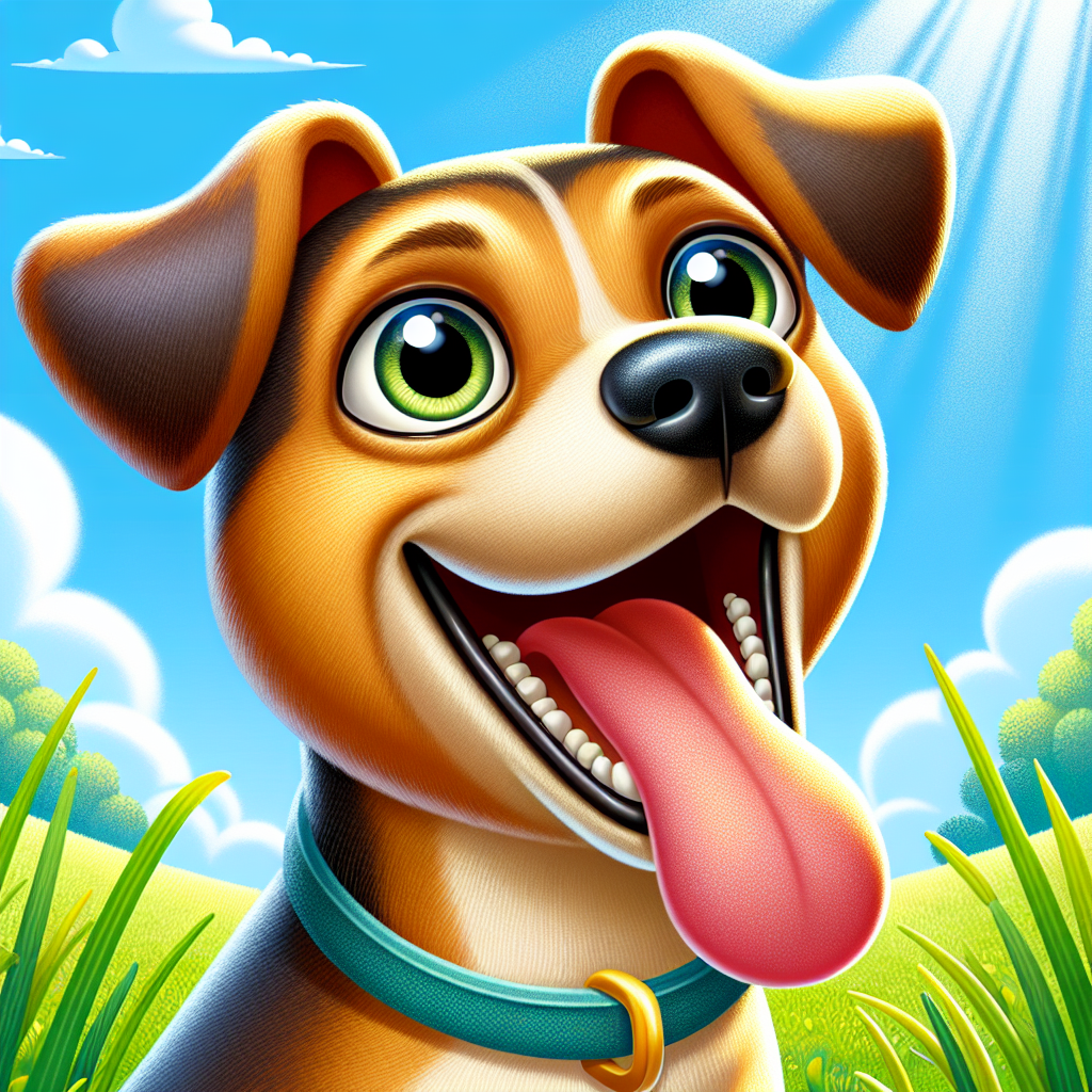AI-generated image for: realistic image of a happy dog