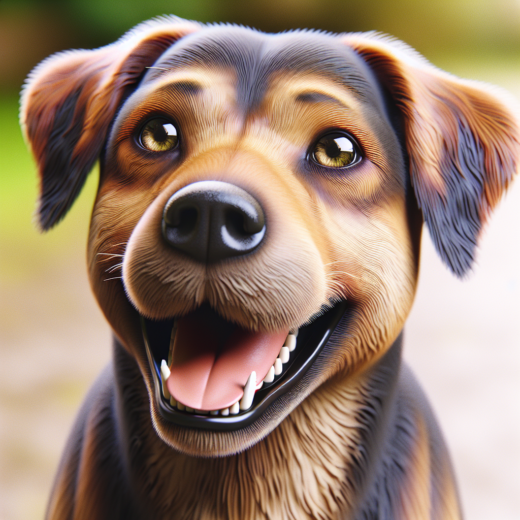 AI-generated image for: realistic image of a happy dog