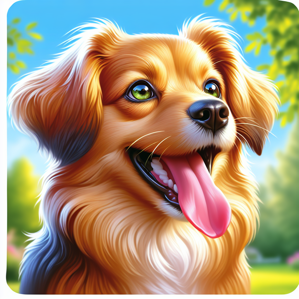 AI-generated image for: realistic image of a happy dog