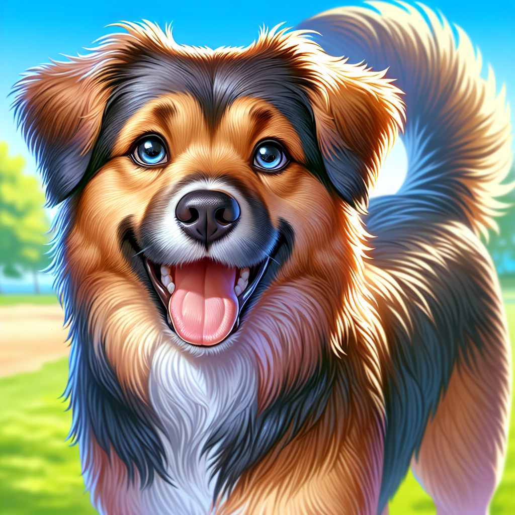 AI-generated image for: realistic image of a happy dog
