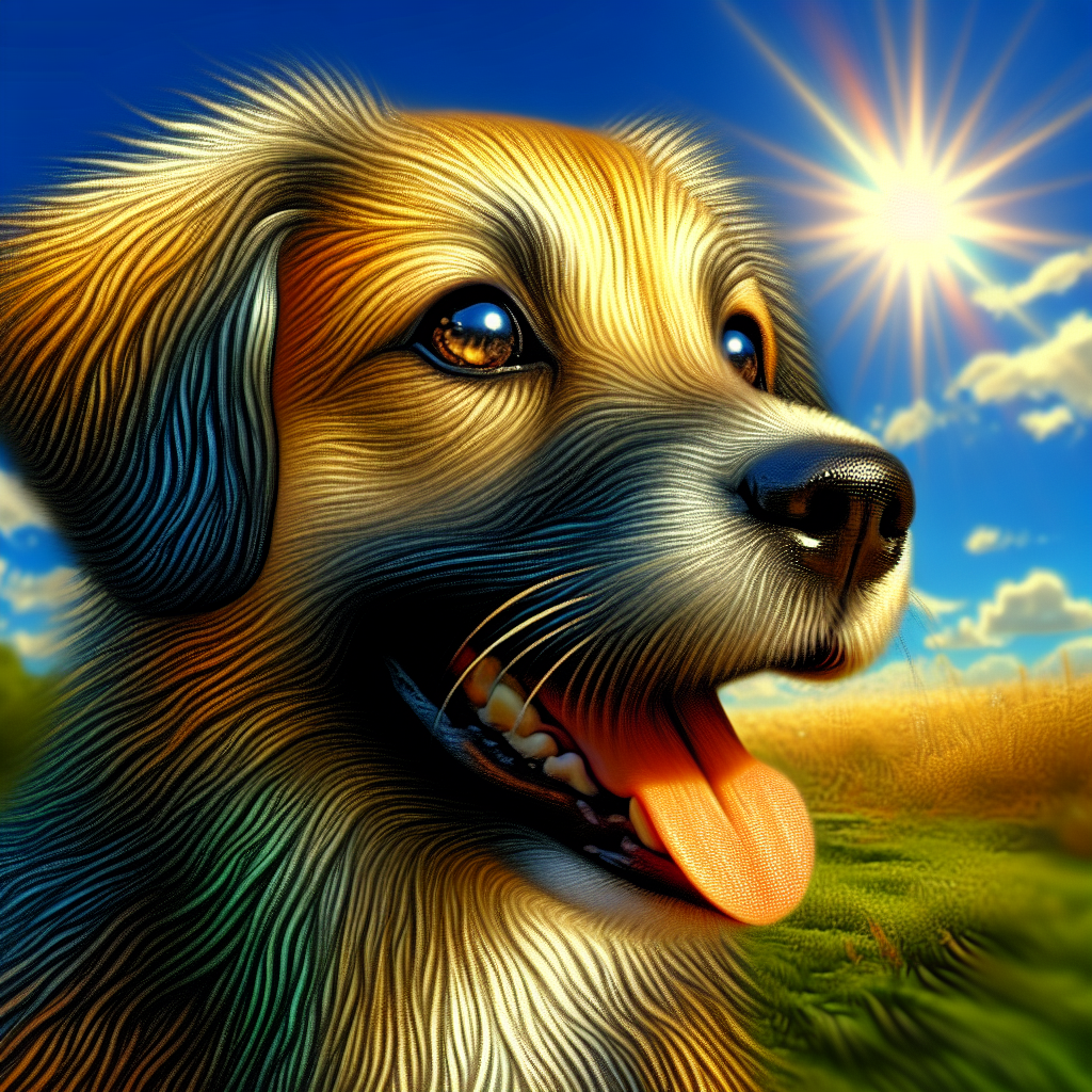 AI-generated image for: realistic image of a happy dog