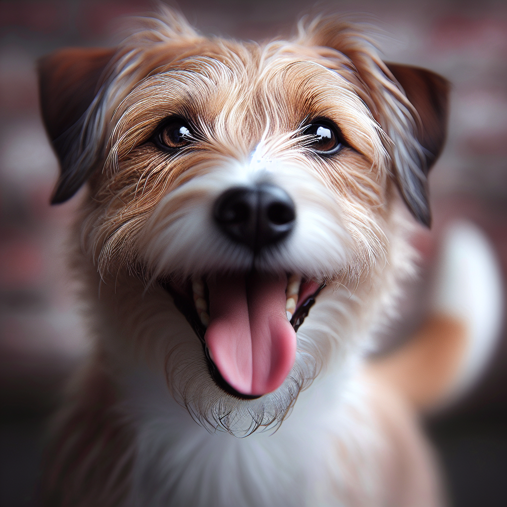 AI-generated image for: realistic image of a happy dog