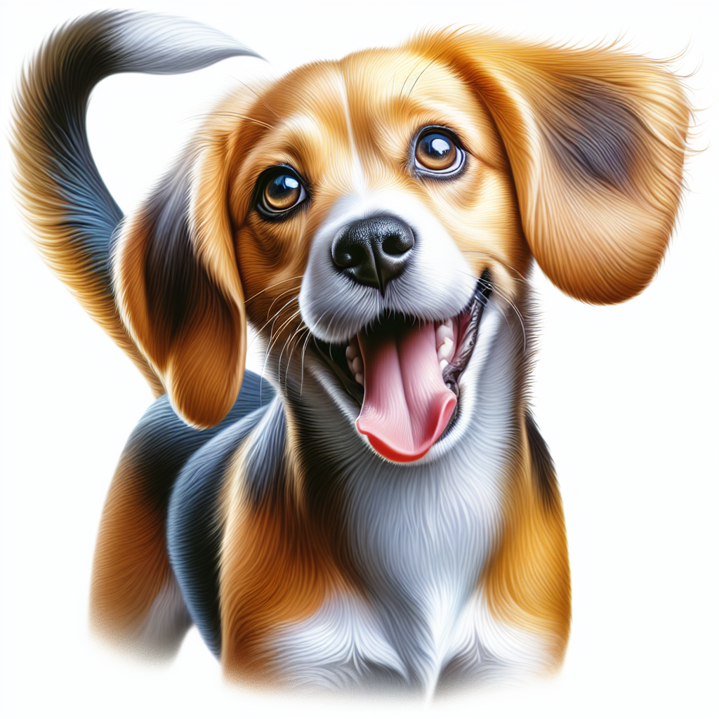 AI-generated image for: realistic image of a happy dog