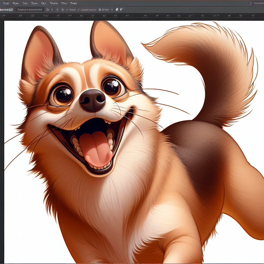 AI-generated image for: realistic image of a happy dog