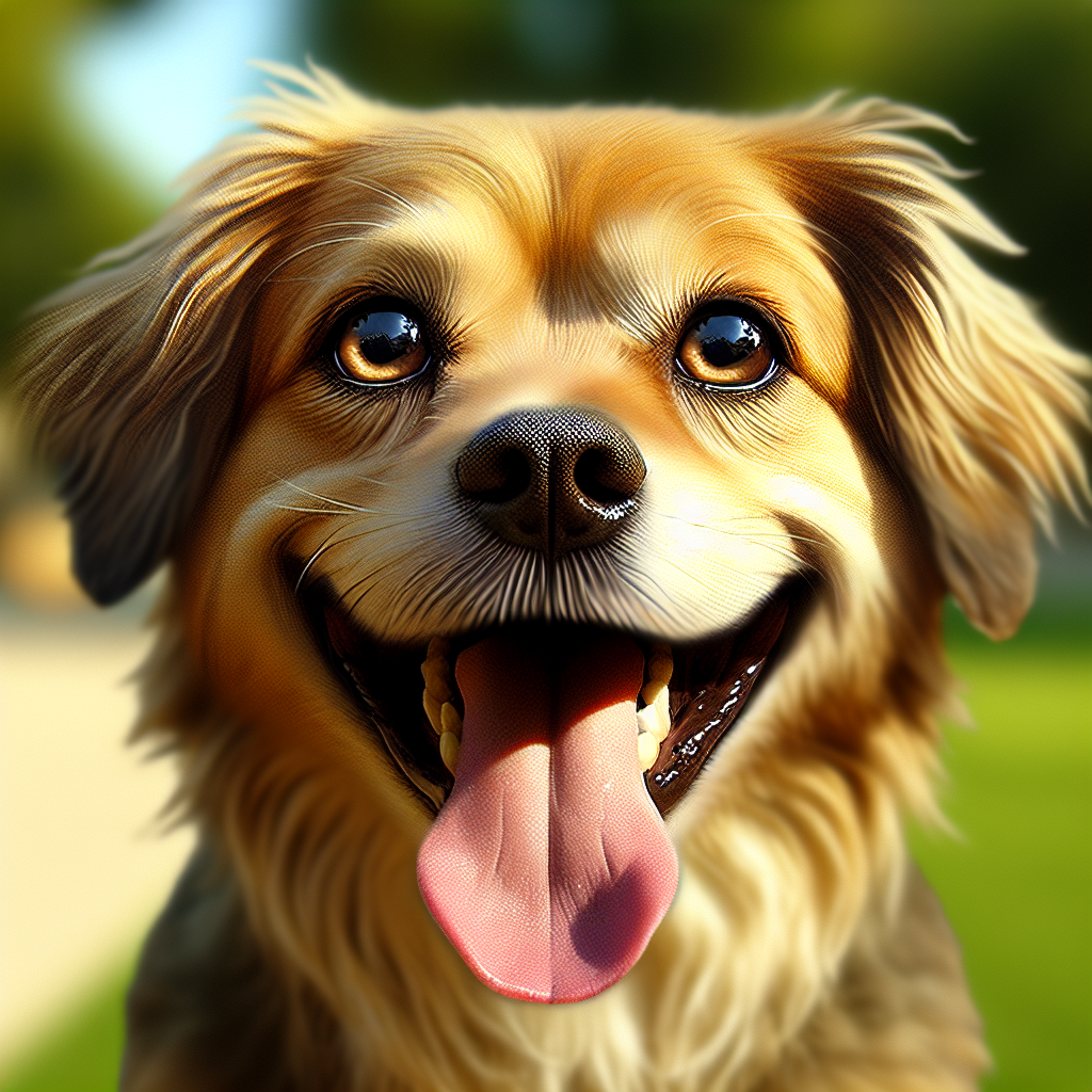 AI-generated image for: realistic image of a happy dog