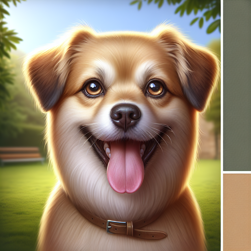 AI-generated image for: realistic image of a happy dog