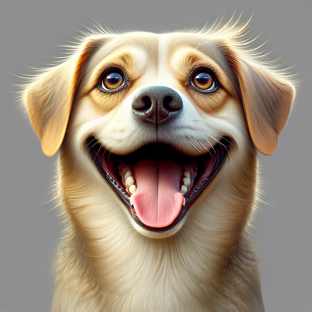 AI-generated image for: realistic image of a happy dog