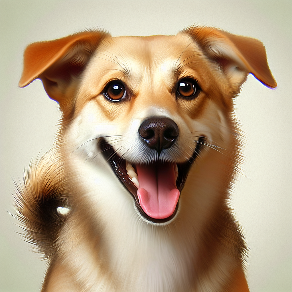 AI-generated image for: realistic image of a happy dog
