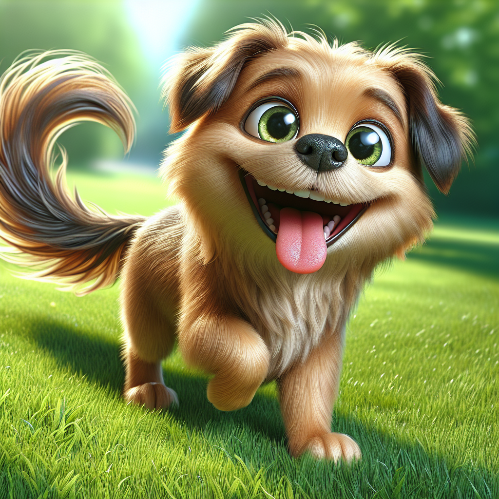 AI-generated image for: realistic image of a happy dog