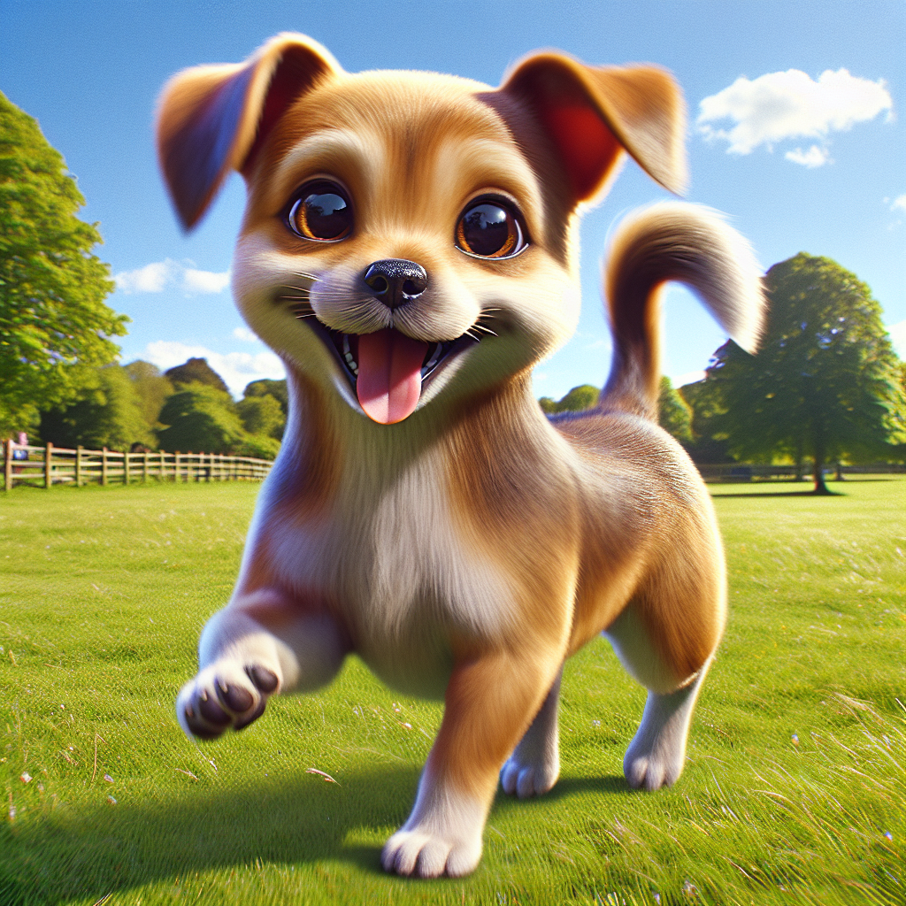 AI-generated image for: realistic image of a happy dog