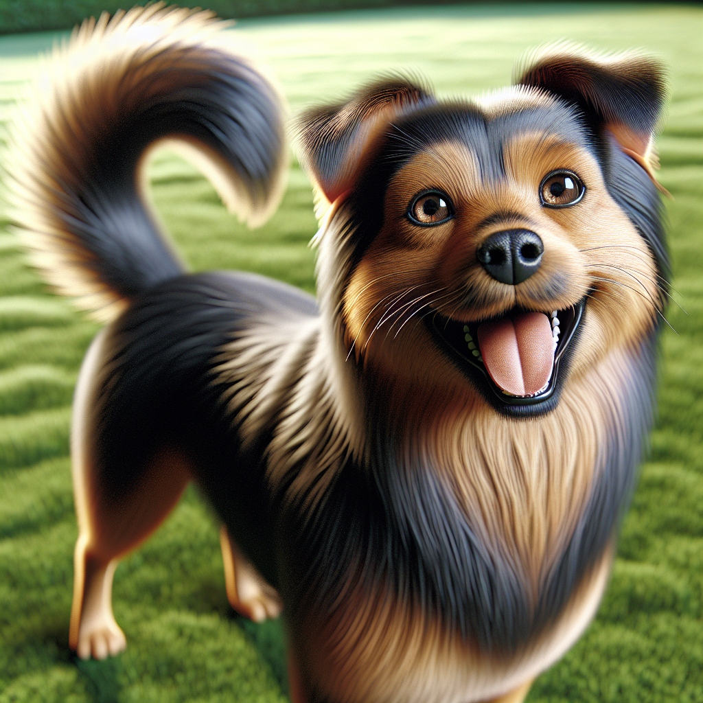 AI-generated image for: realistic image of a happy dog