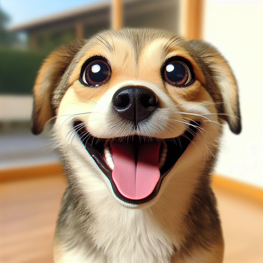 AI-generated image for: realistic image of a happy dog