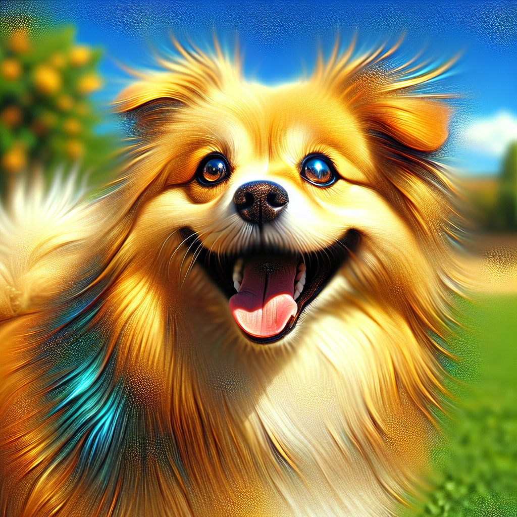 AI-generated image for: realistic image of a happy dog