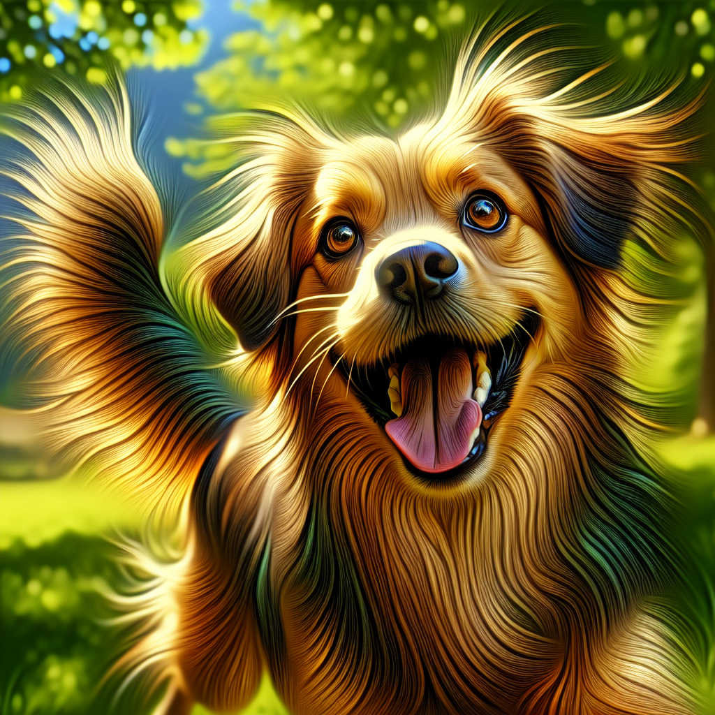 AI-generated image for: realistic image of a happy dog