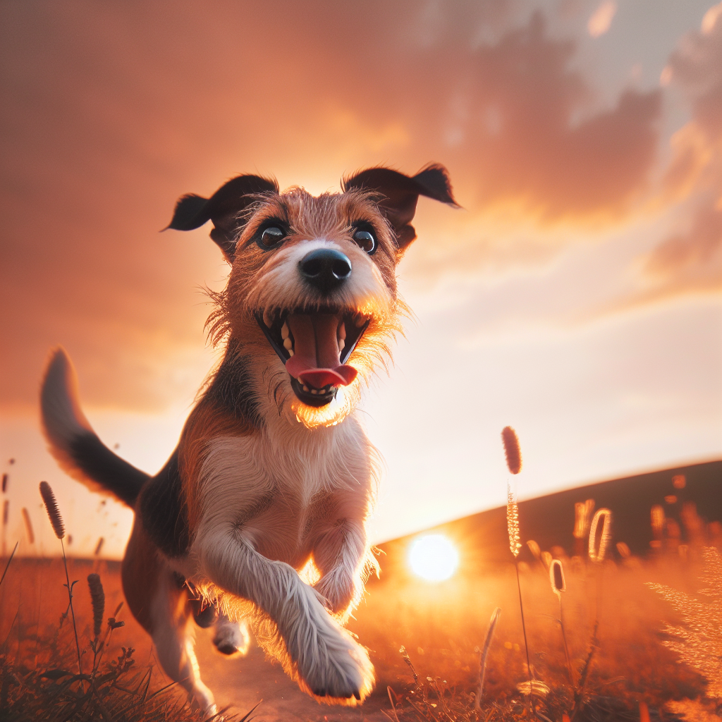 AI-generated image for: realistic image of a happy dog