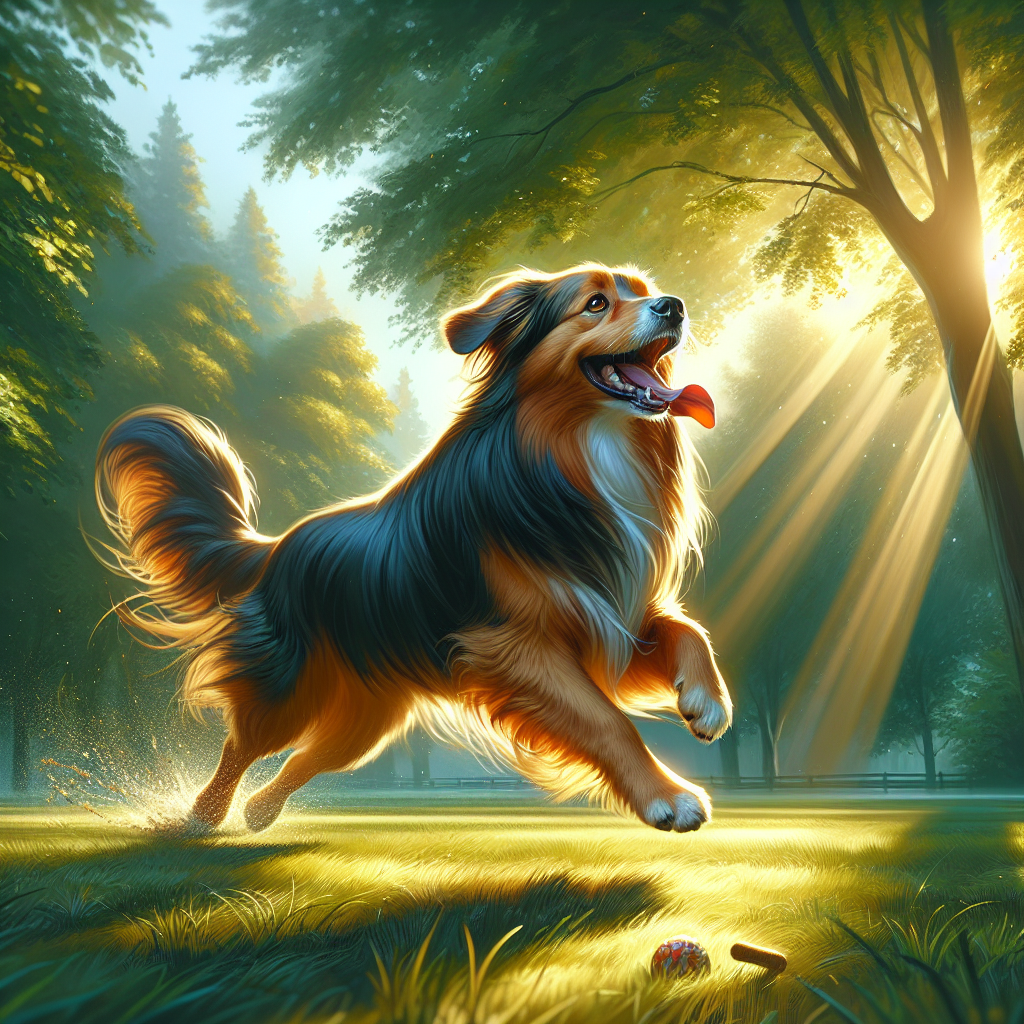 AI-generated image for: realistic image of a happy dog