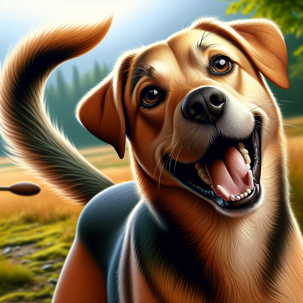 AI-generated image for: realistic image of a happy dog