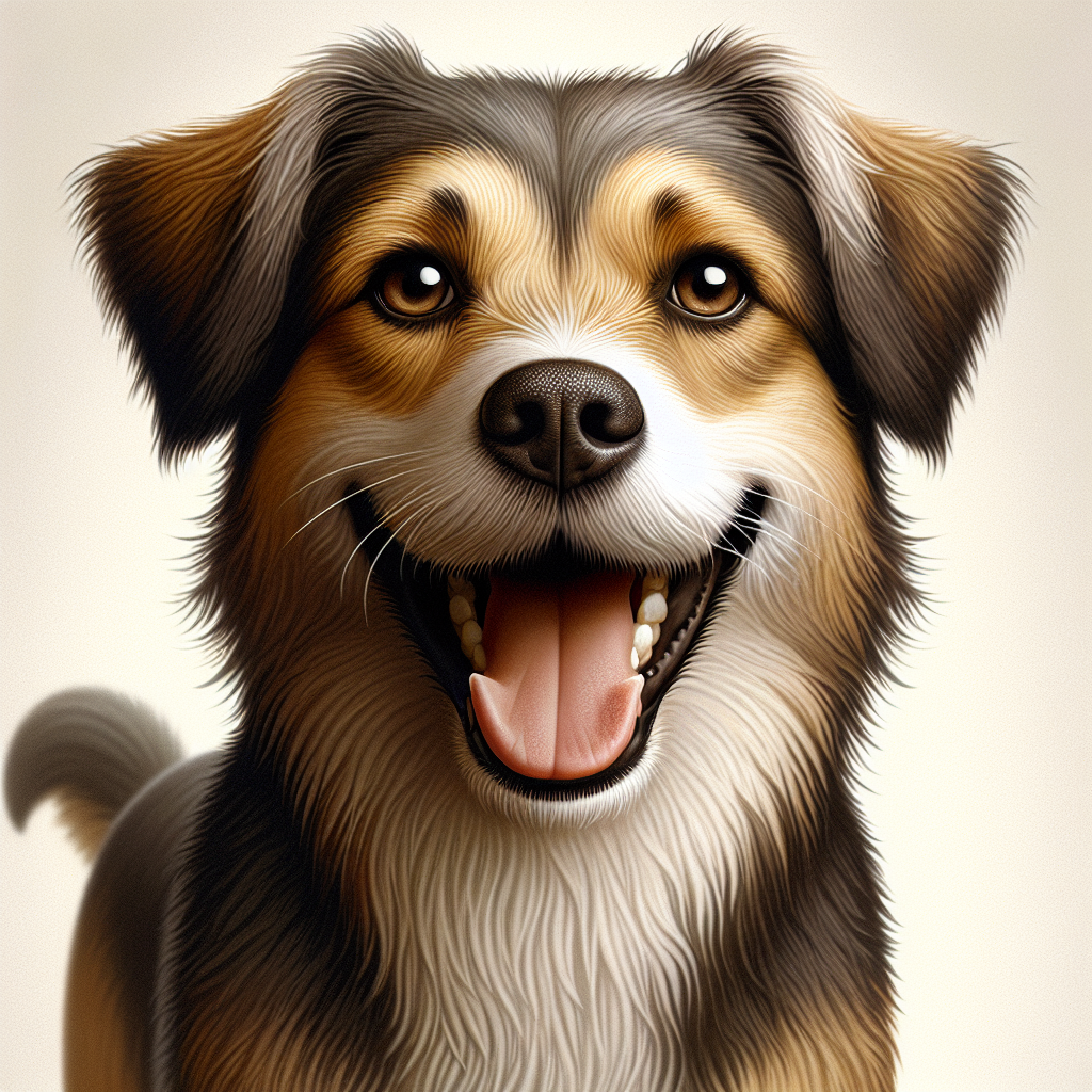 AI-generated image for: realistic image of a happy dog