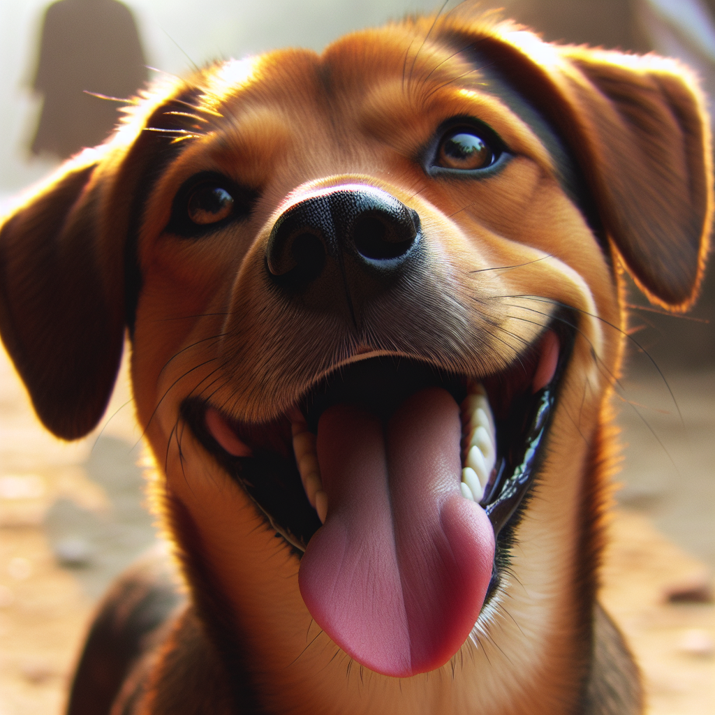 AI-generated image for: realistic image of a happy dog