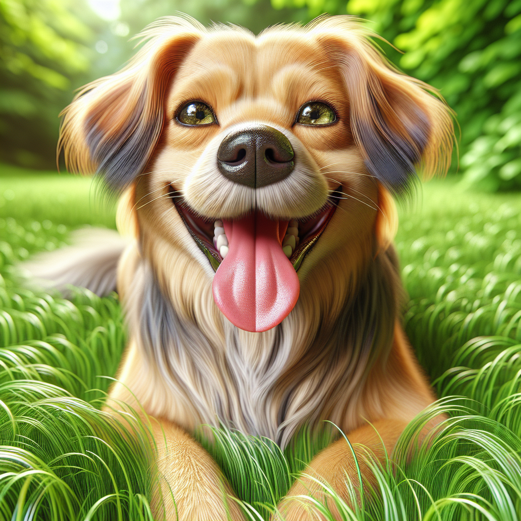 AI-generated image for: realistic image of a happy dog
