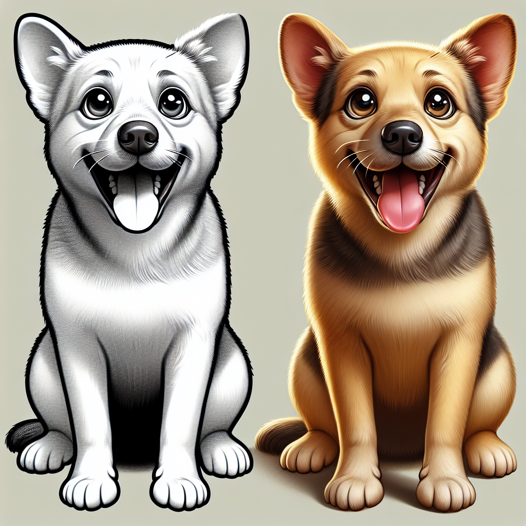 AI-generated image for: realistic image of a happy dog