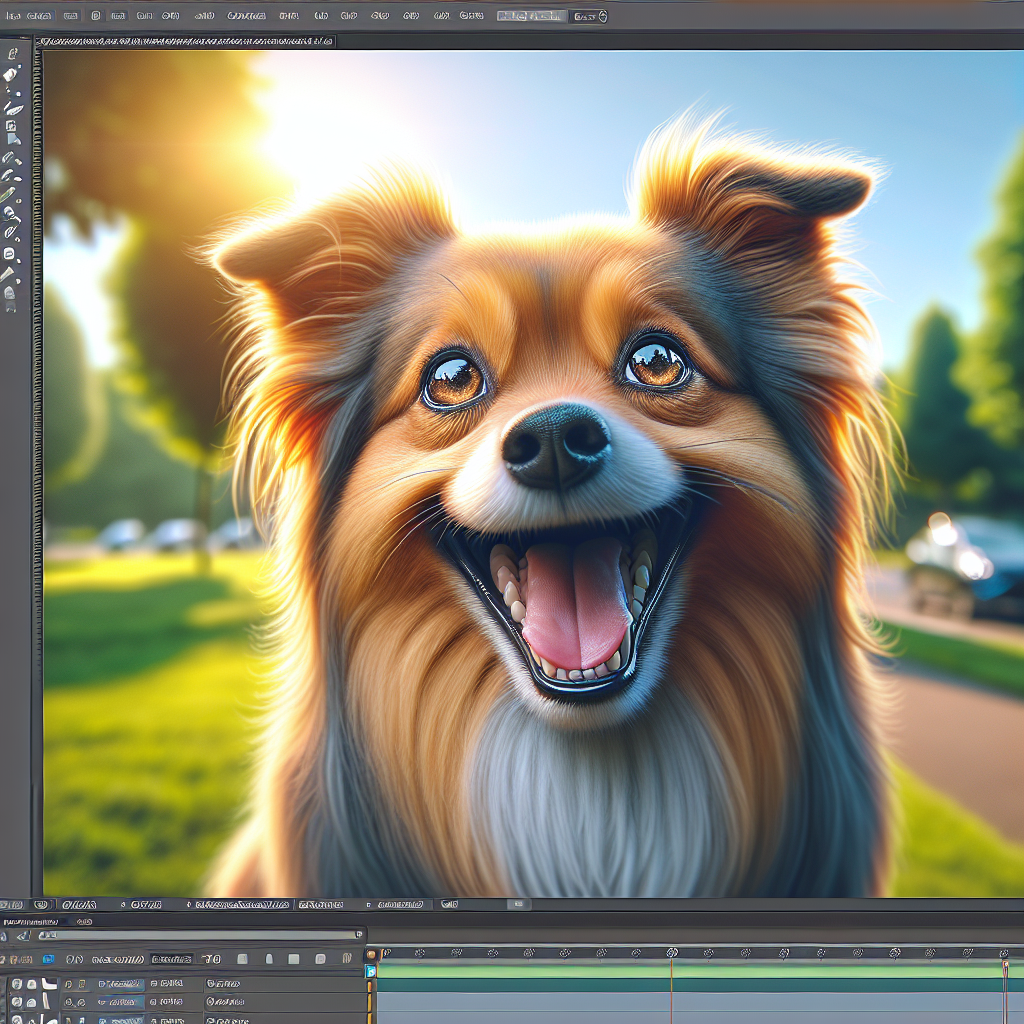 AI-generated image for: realistic image of a happy dog