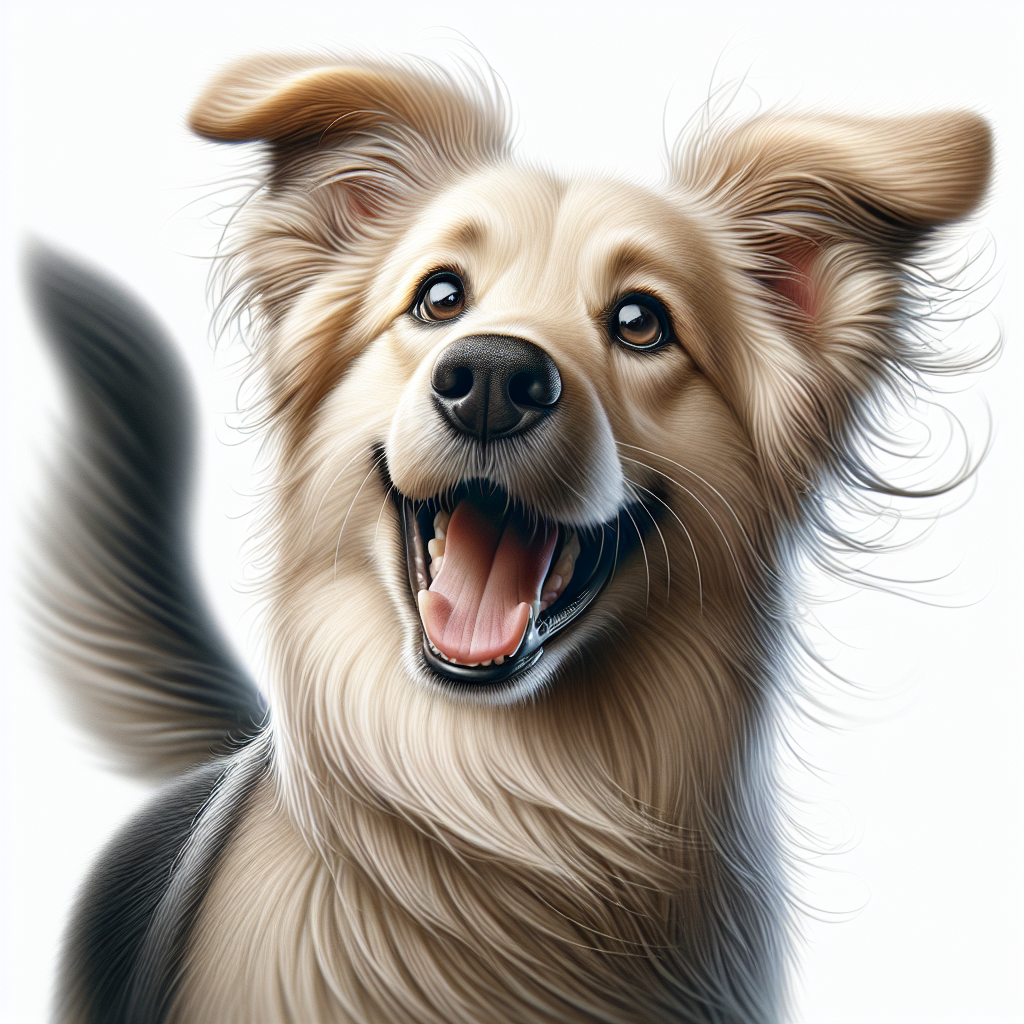 AI-generated image for: realistic image of a happy dog