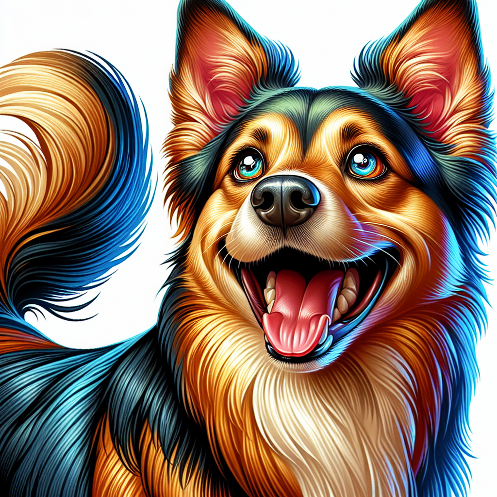 AI-generated image for: realistic image of a happy dog