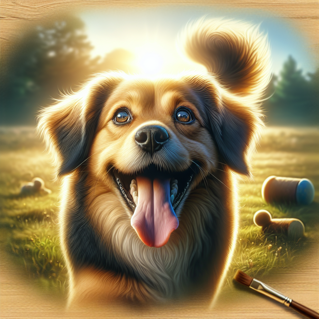 AI-generated image for: realistic image of a happy dog