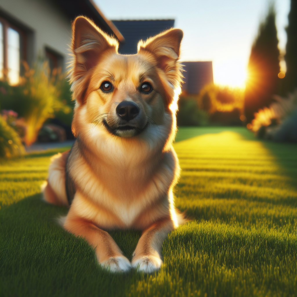 AI-generated image for: realistic image of a happy dog