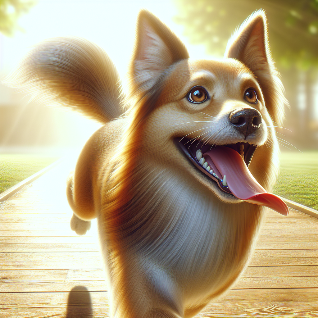 AI-generated image for: realistic image of a happy dog