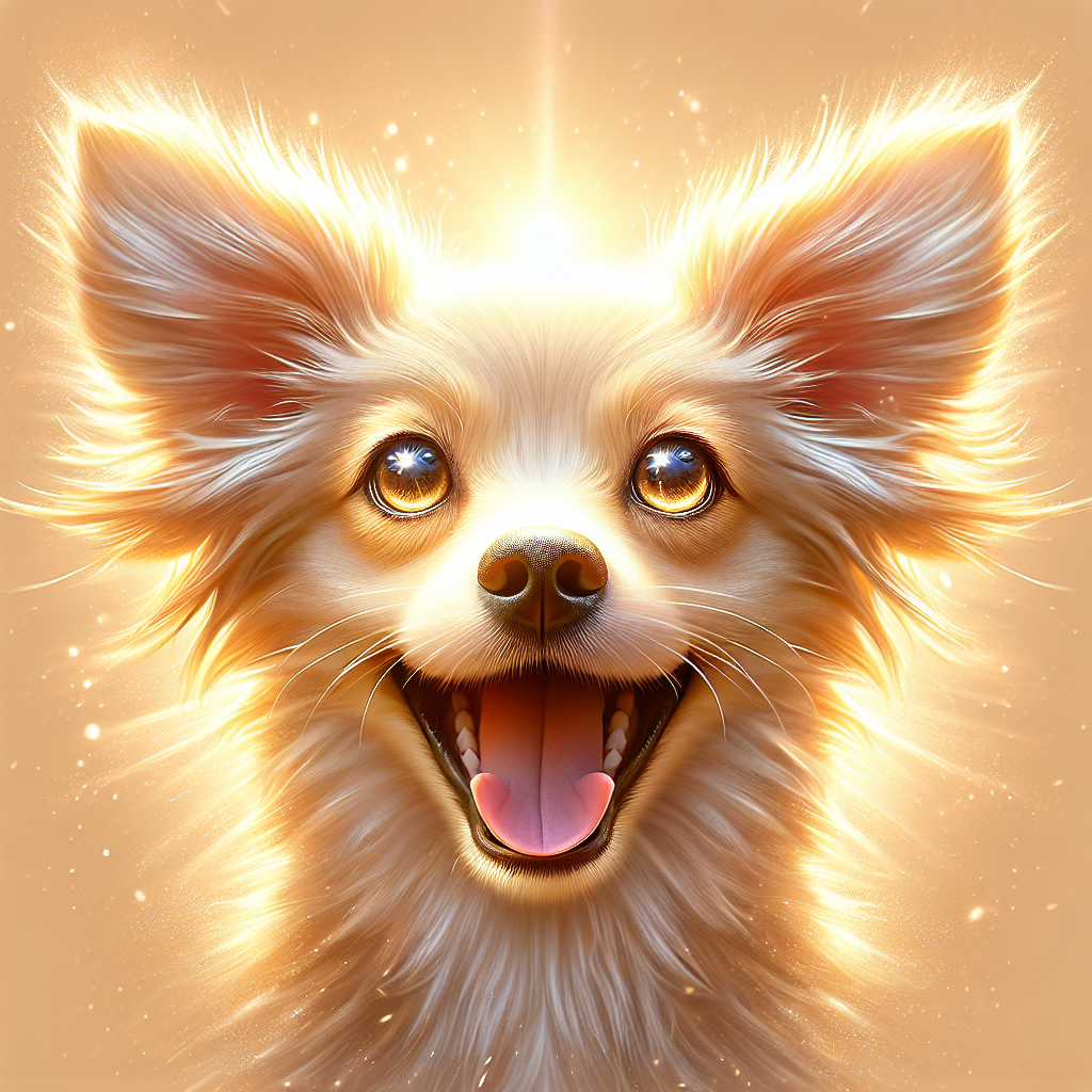 AI-generated image for: realistic image of a happy dog