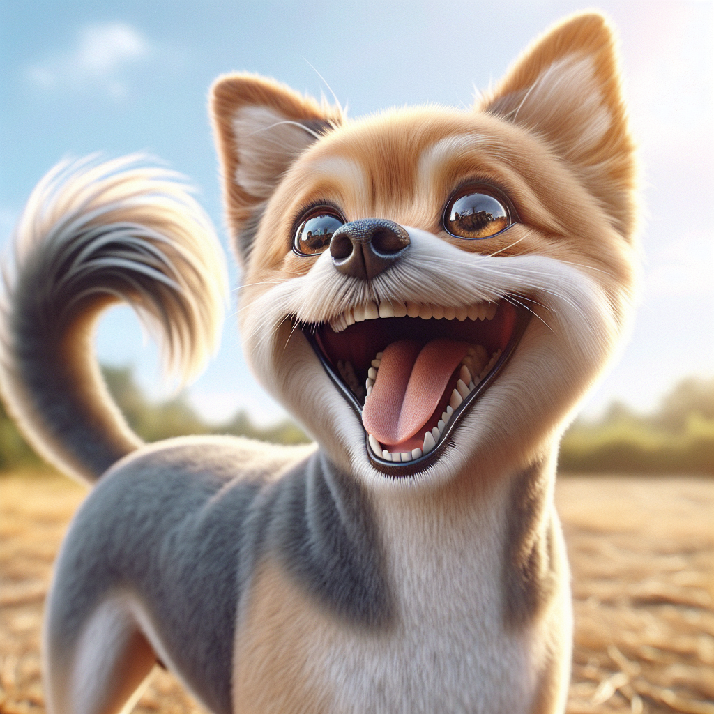 AI-generated image for: realistic image of a happy dog