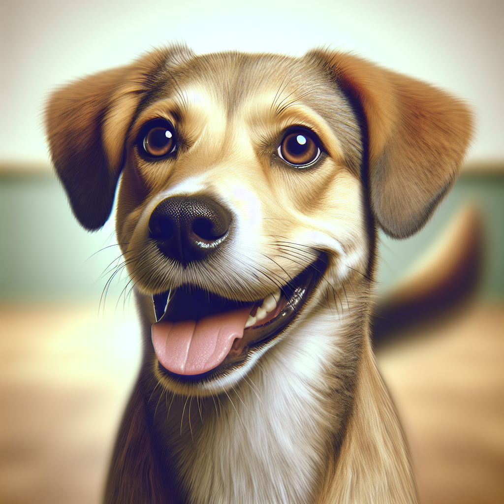 AI-generated image for: realistic image of a happy dog