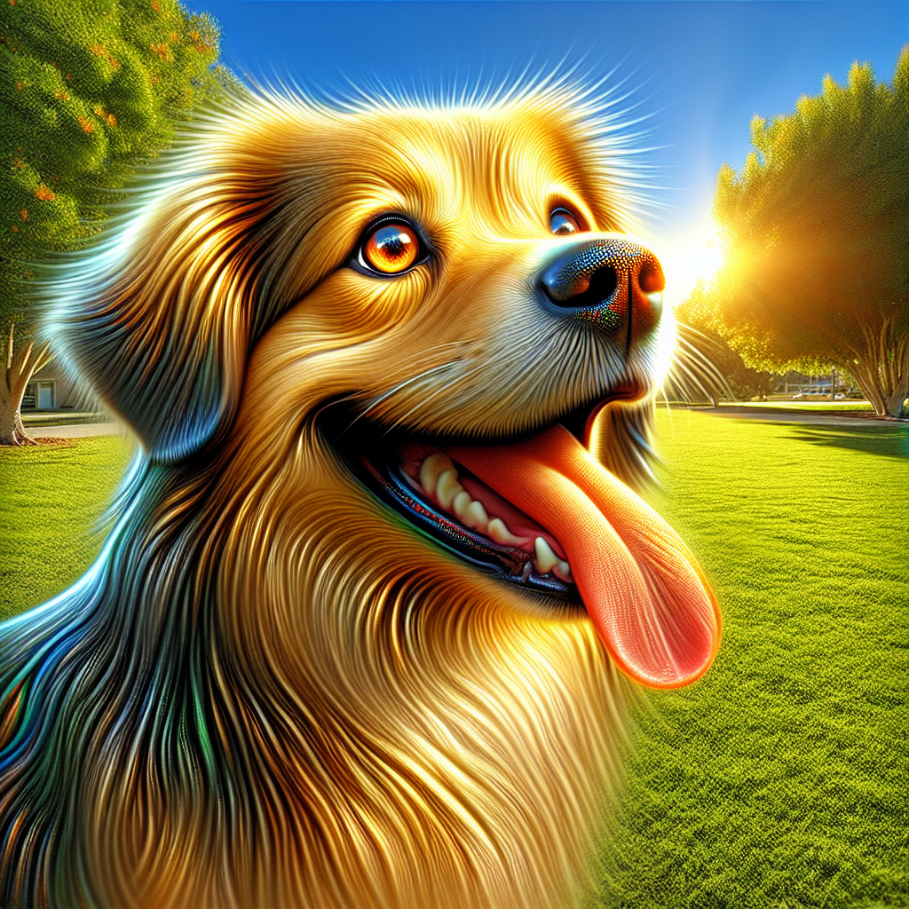 AI-generated image for: realistic image of a happy dog