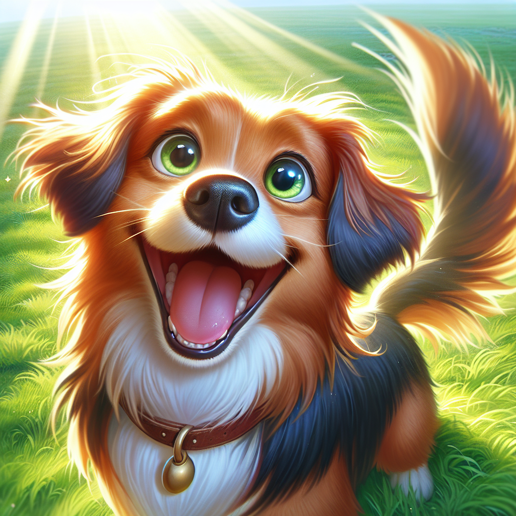AI-generated image for: realistic image of a happy dog