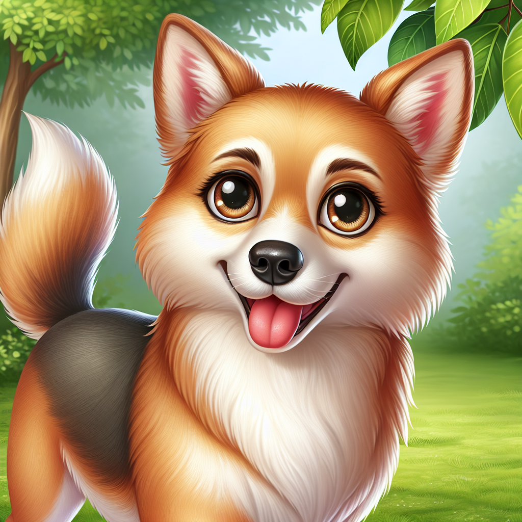 AI-generated image for: realistic image of a happy dog