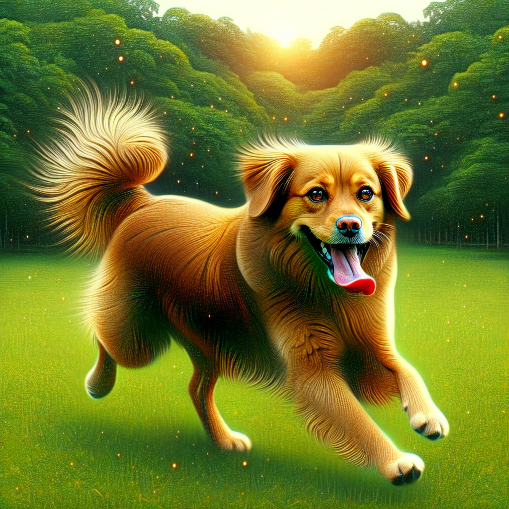AI-generated image for: realistic image of a happy dog
