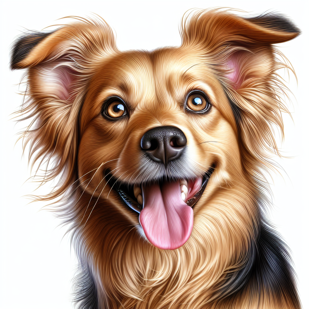 AI-generated image for: realistic image of a happy dog
