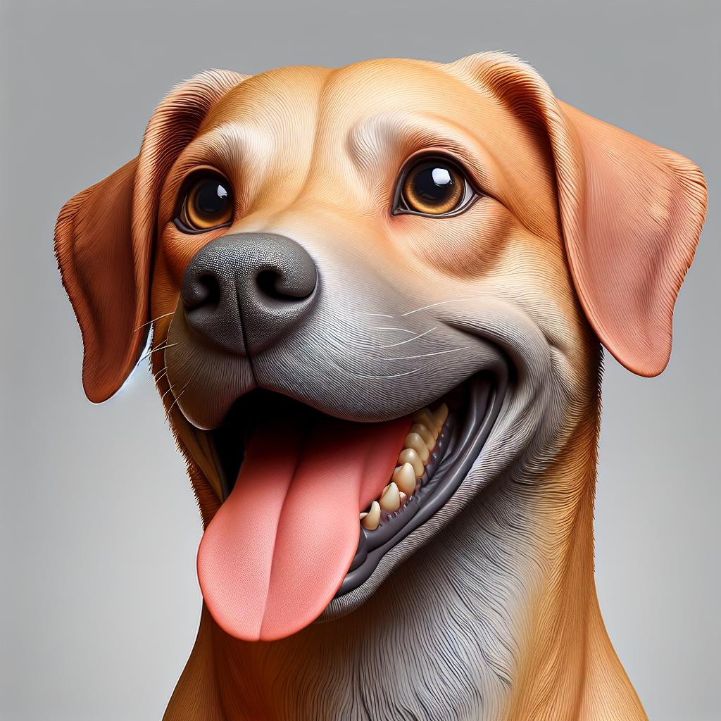 AI-generated image for: realistic image of a happy dog