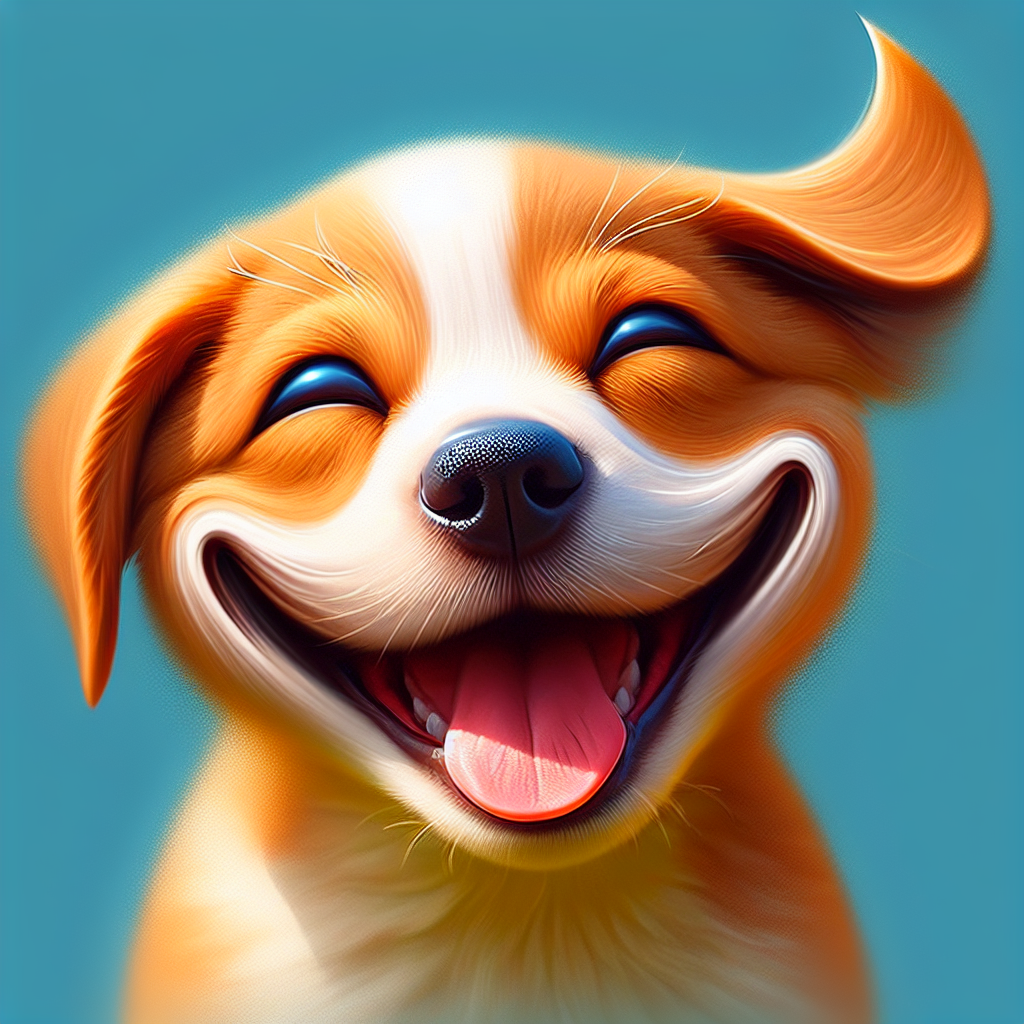 AI-generated image for: realistic image of a happy dog