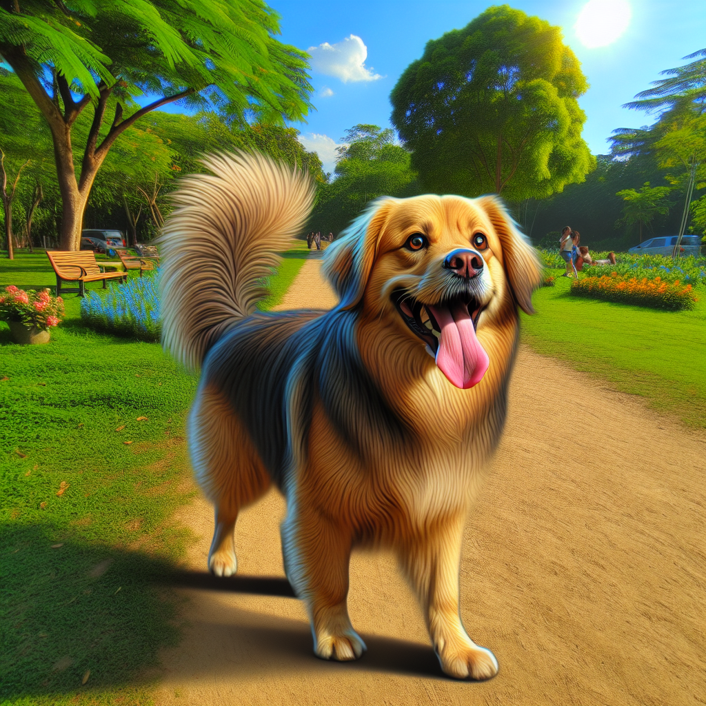 AI-generated image for: realistic image of a happy dog