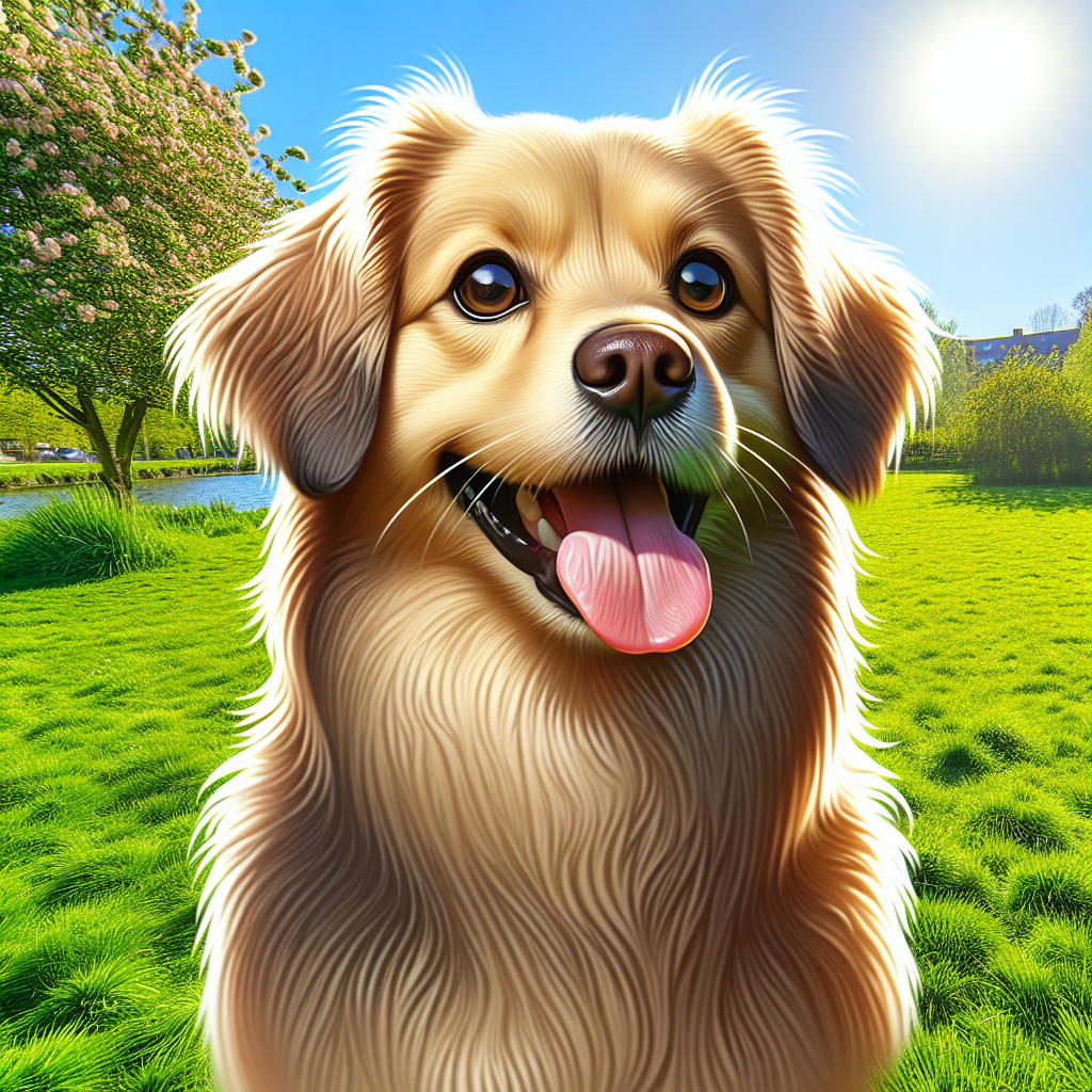 AI-generated image for: realistic image of a happy dog