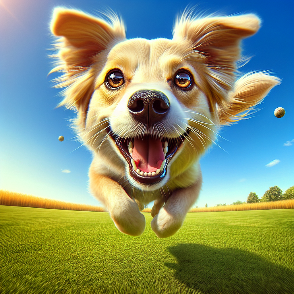 AI-generated image for: realistic image of a happy dog