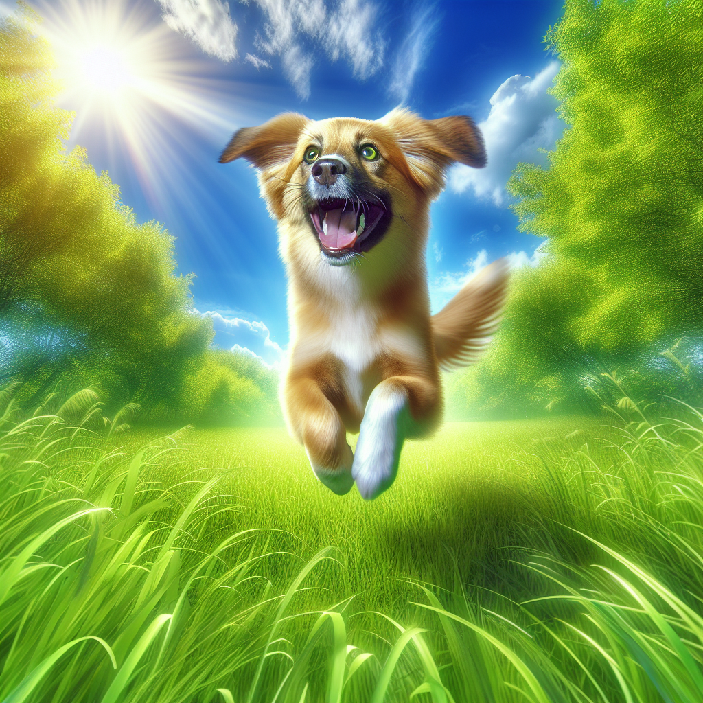 AI-generated image for: realistic image of a happy dog