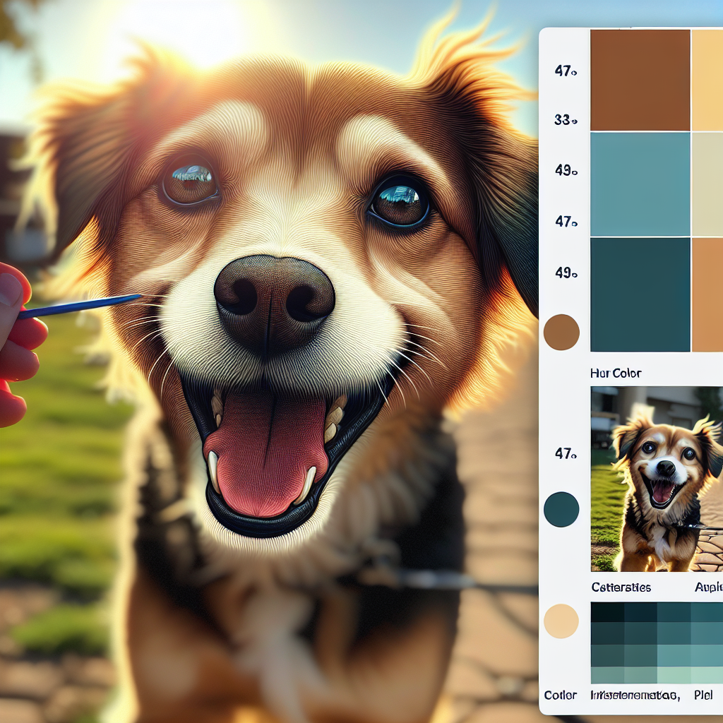 AI-generated image for: realistic image of a happy dog